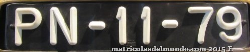Matricula-chapa de Portugal con las letras PN 1969