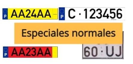 matriculas especiales de coches portugueses del sistema ordinario