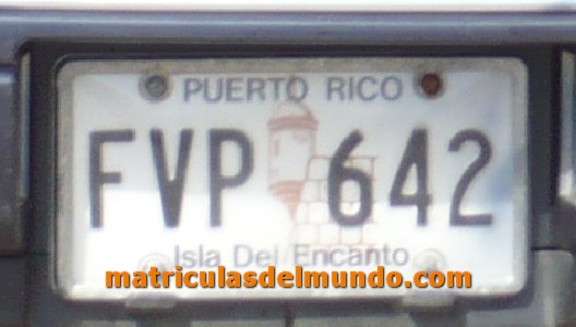Ejemplo de matrícula de Puerto Rico