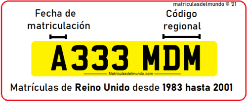 Funcionamiento de las matrículas antiguas de Reino Unido