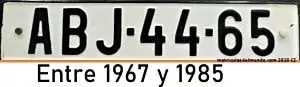 Ejemplo de matrícula de coche antigua checoslovaca