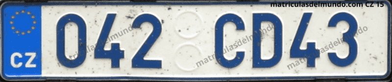 Matrícula especial de cuerpo diplomático de la república checa antigua CD azul