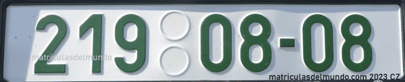 Matricula de Chequia militar de concesionario
