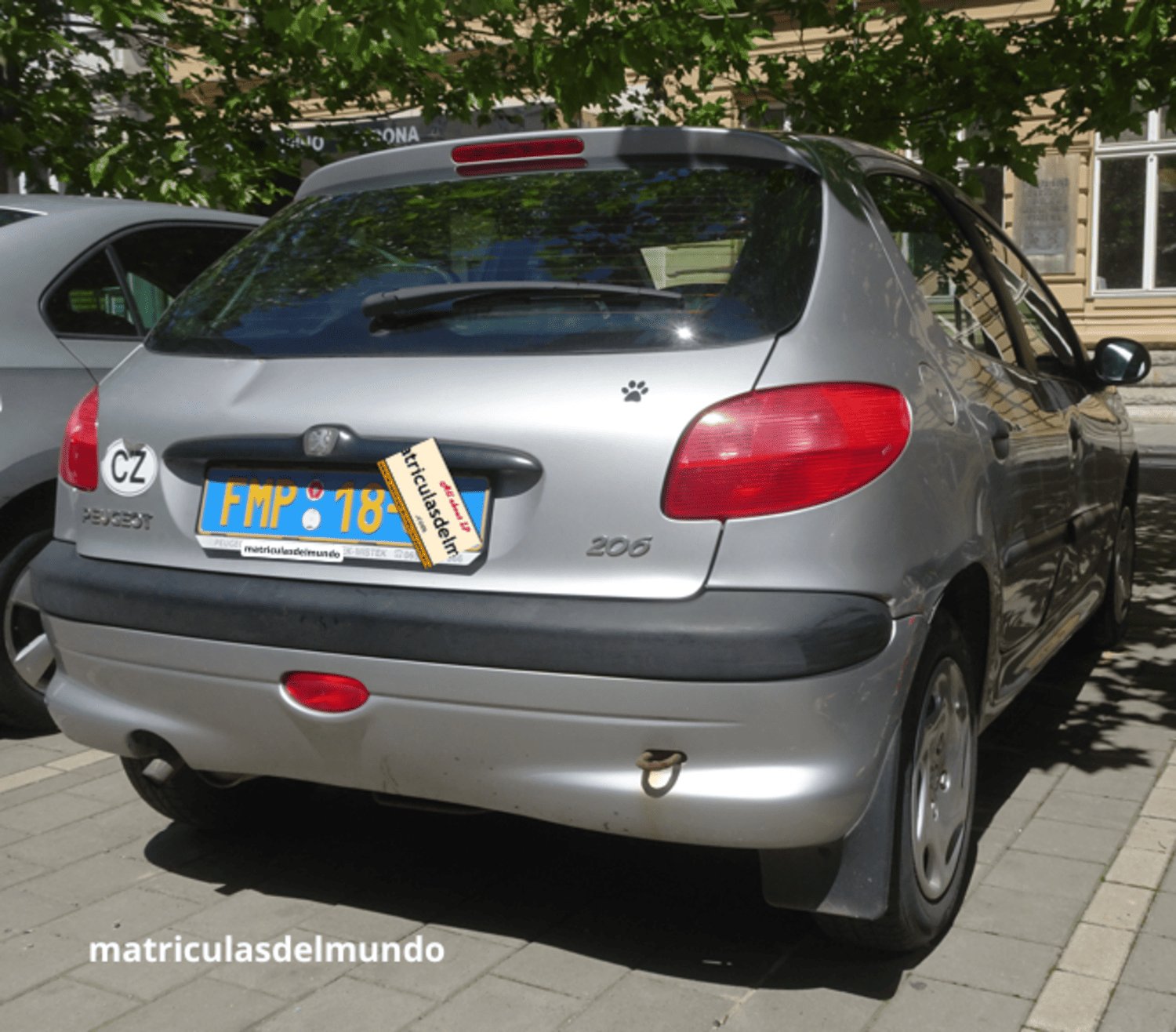 Matrícula de Peugeot 206