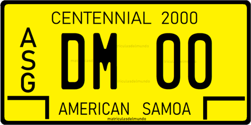 Matrícula de la Samoa Americana antigua de la universidad