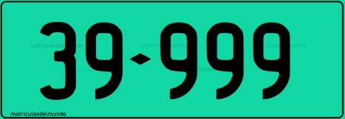 Matrícula antigua de Samoa con fondo verde Matrícula antigua de Samoa con fondo verde