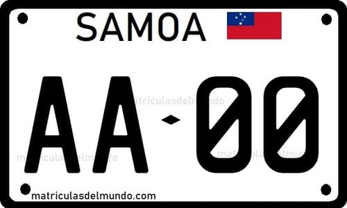 Matrícula de motocicleta de Samoa AA01