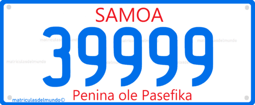 Matrícula utilizada hasta el 2010 en Samoa