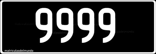 Matrícula antigua de Samoa con fondo negro Matrícula antigua de Samoa en fondo negro