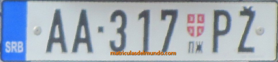 Matrícula de remolque de Serbia