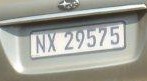 matrícula de coche de Sudáfrica Kwazulu-natal