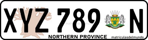 matrícula de coche de Limpopo con árbol de fondo XYZ789