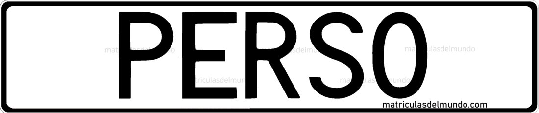 Matrícula de Suecia personalizada PERSO coche