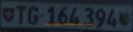 ejemplo de matrícula actual del cantón suizo de Turgovia