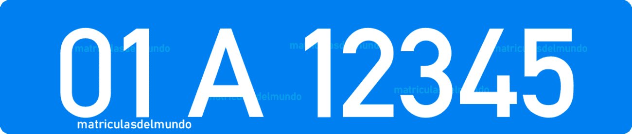 Dibujo ejemplo de matrícula de Turquía policía