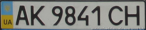 Matrícula de Crimea de Ucrania con código AK