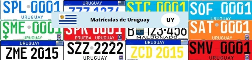Banner de matrículas de Uruguay