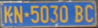 matrícula de Zaire / República Democrática del Congo