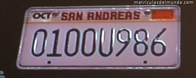 matrícula de coche de GTA V anterior