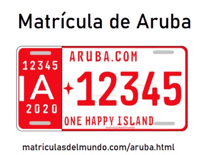 Matrícula de coche de Aruba