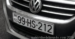 Matrícula de coche de Azerbaijan