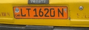 Matrícula de coche de Camerún actual con código CAM