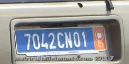 Matrícula de coche de Costa de Marfil actual con código CI