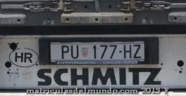 Matrícula de coche de Croacia