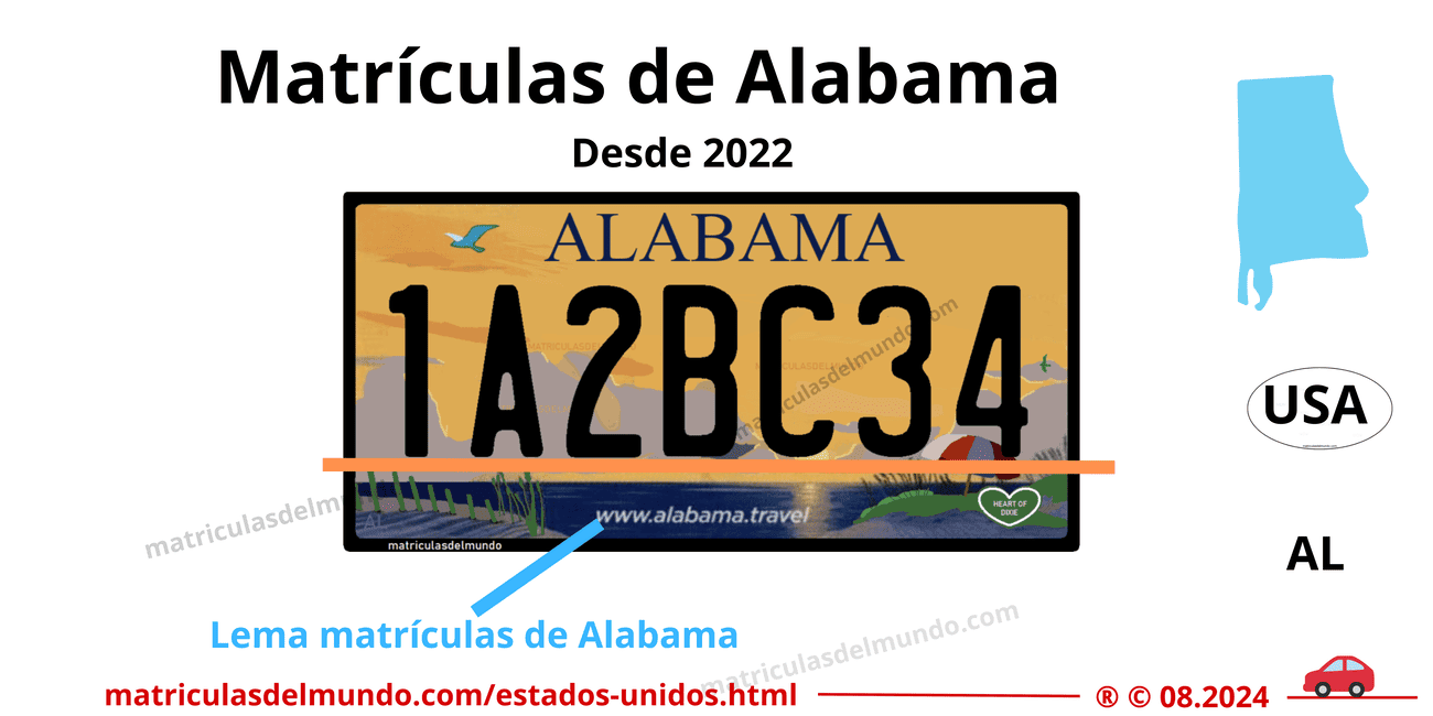 Matrícula de coche de Estados Unidos - Alabama