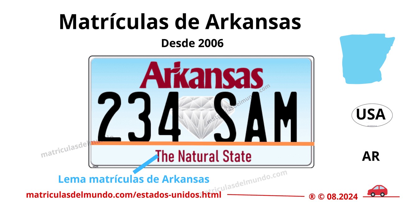 Matrícula de coche de Estados Unidos - Arkansas