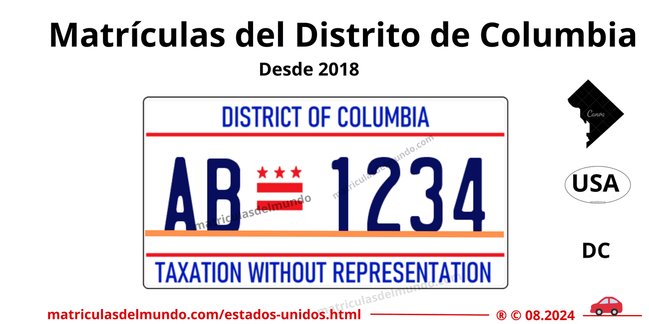 Matrícula de coche de Estados Unidos - Distrito de Columbia