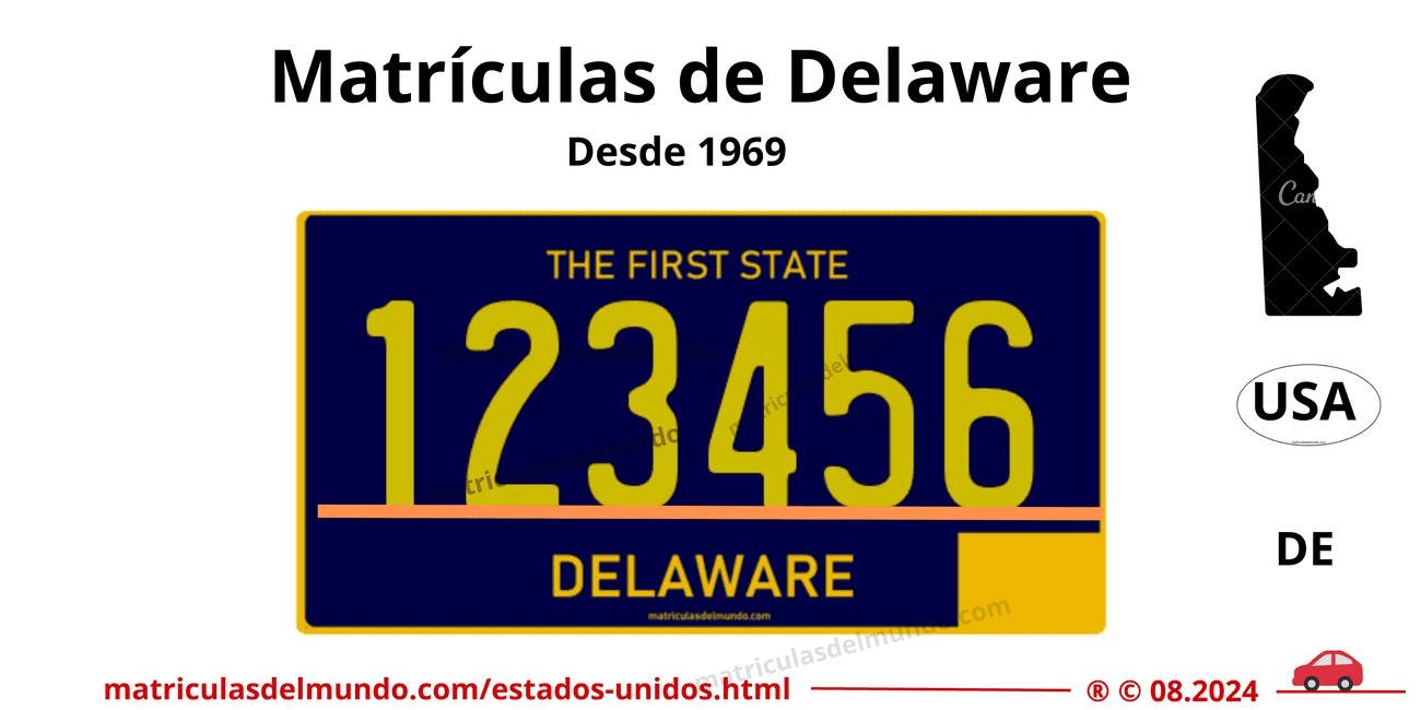 Matrícula de coche de Estados Unidos - Delaware
