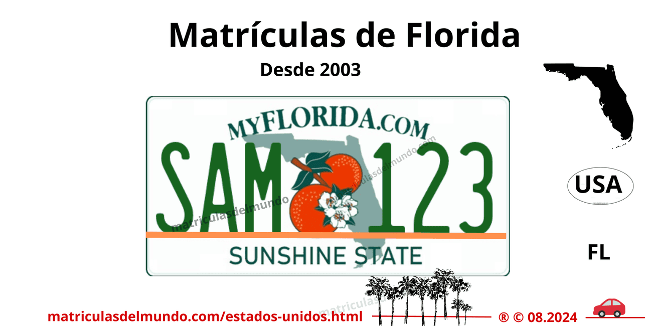 Matrícula de coche de Estados Unidos - Florida