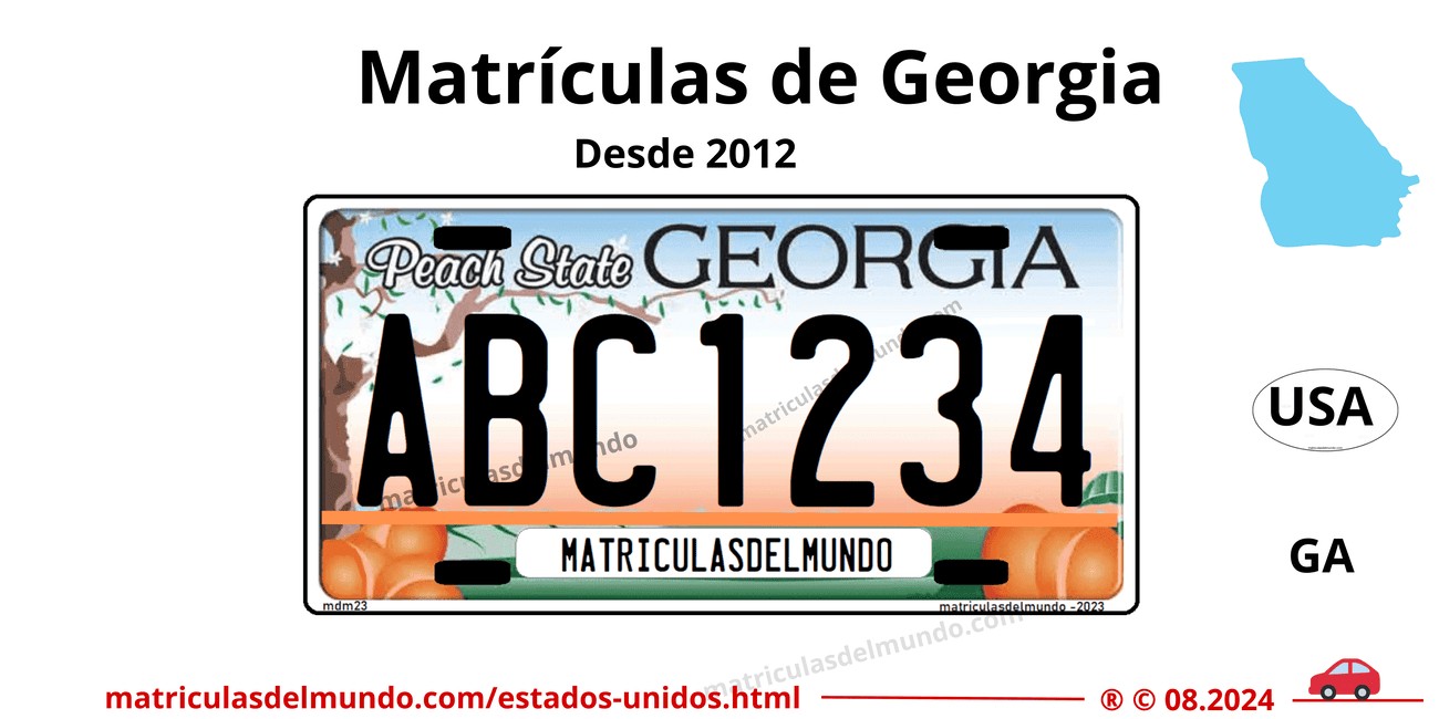 Matrícula de coche de Estados Unidos - Georgia