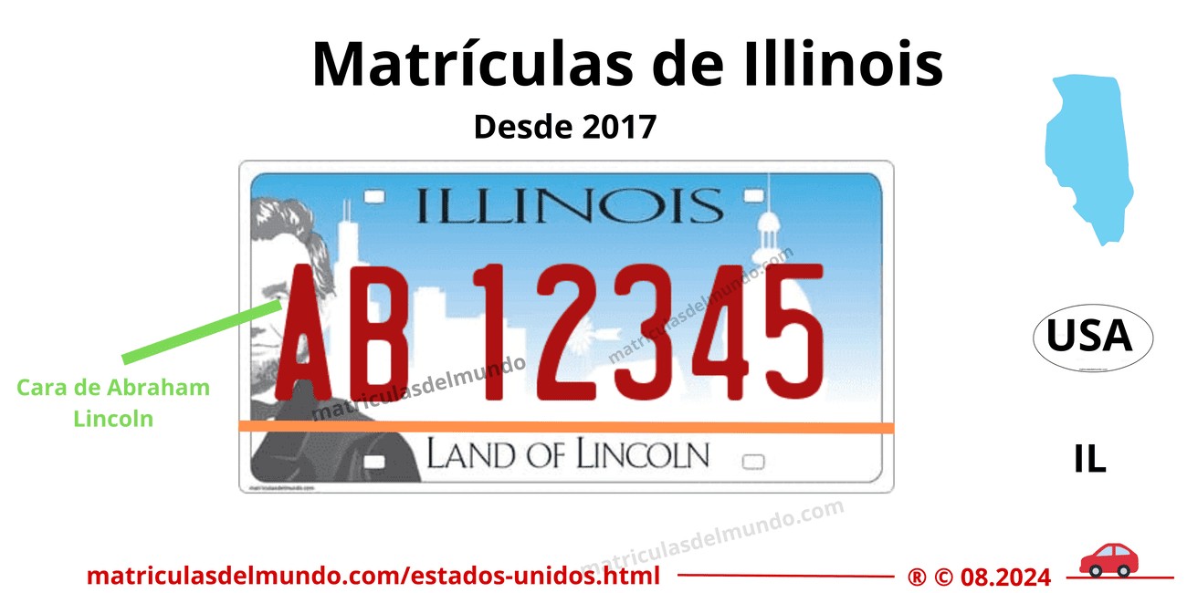 Matrícula de coche de Estados Unidos - Illinois