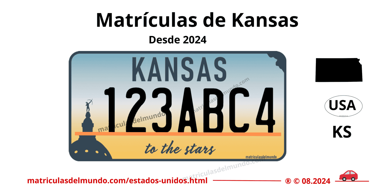 Matrícula de coche de Estados Unidos - Kansas