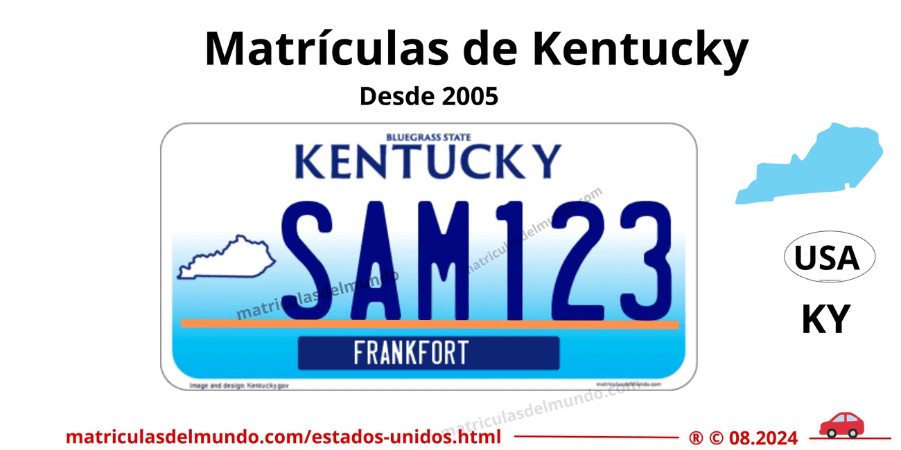 Matrícula de coche de Estados Unidos - Kentucky