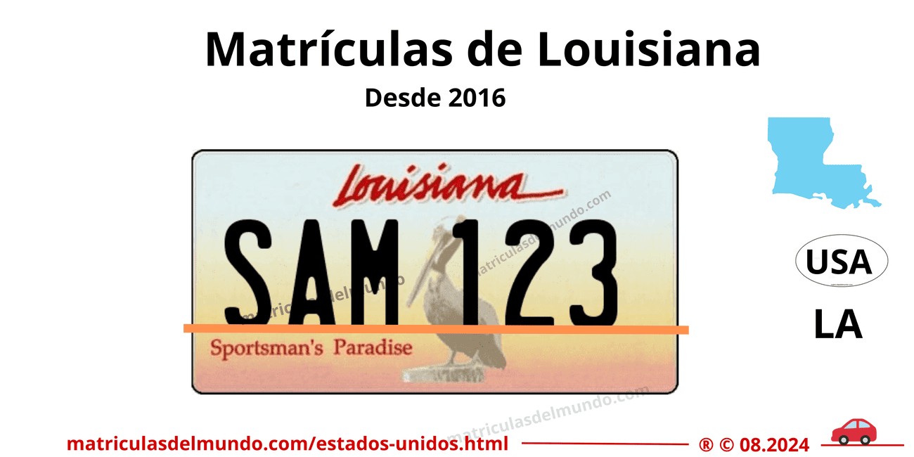 Matrícula de coche de Estados Unidos - Louisiana