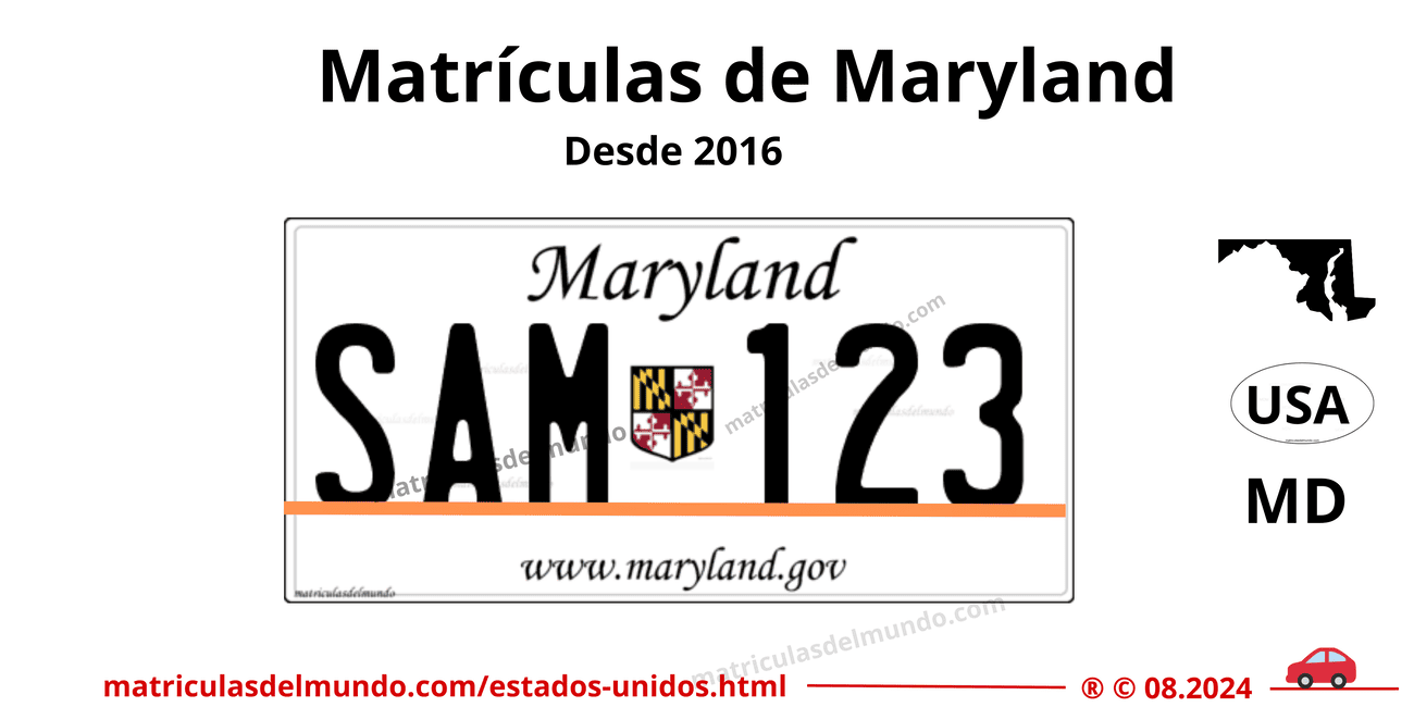 Matrícula de coche de Estados Unidos - Maryland