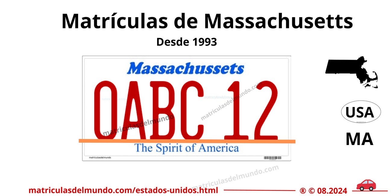 Matrícula de coche de Estados Unidos - Massachusetts
