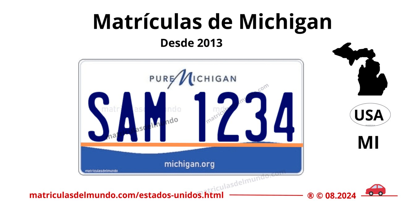 Matrícula de coche de Estados Unidos - Michigan