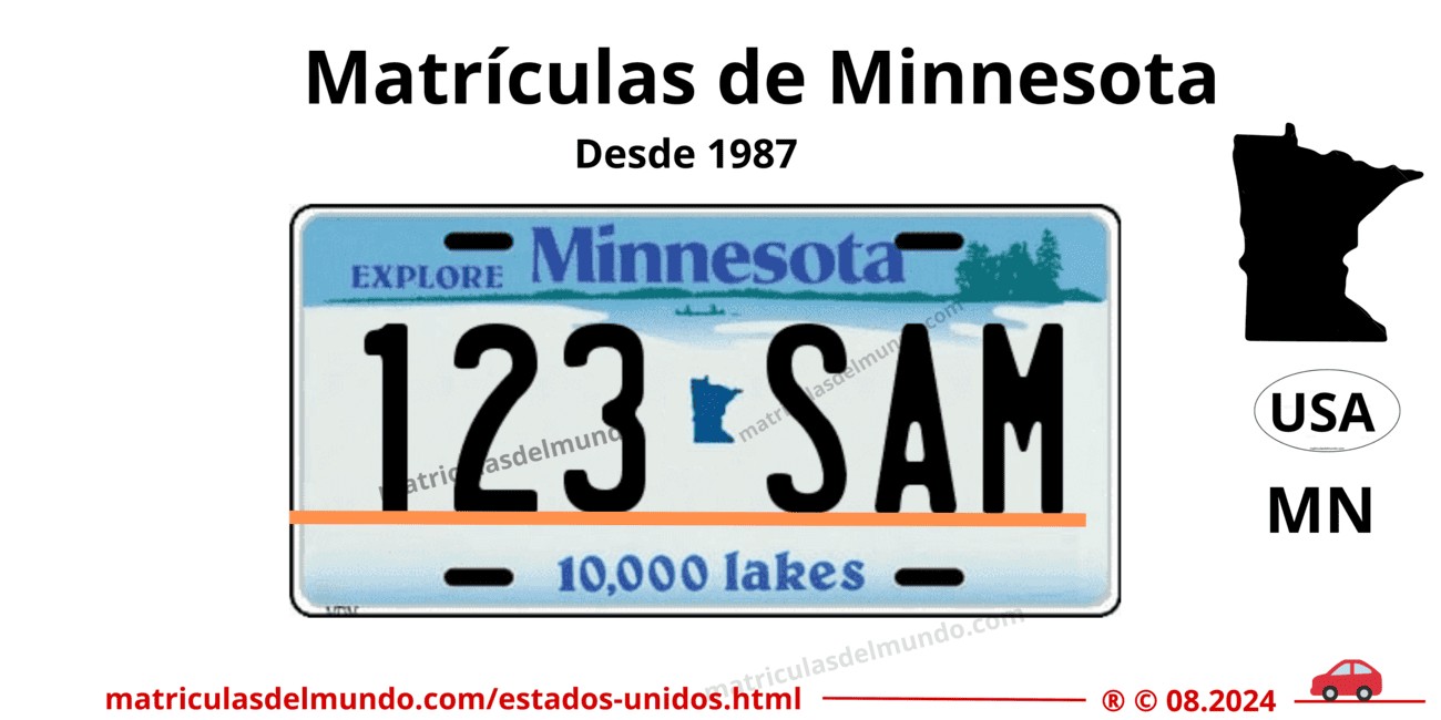 Matrícula de coche de Estados Unidos - Minnesota