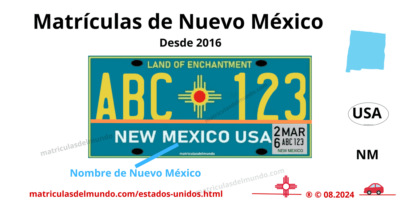 Matrícula de coche de Estados Unidos - Nuevo México