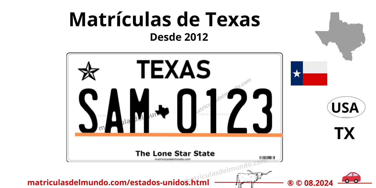 Matrícula de coche de Estados Unidos - Texas