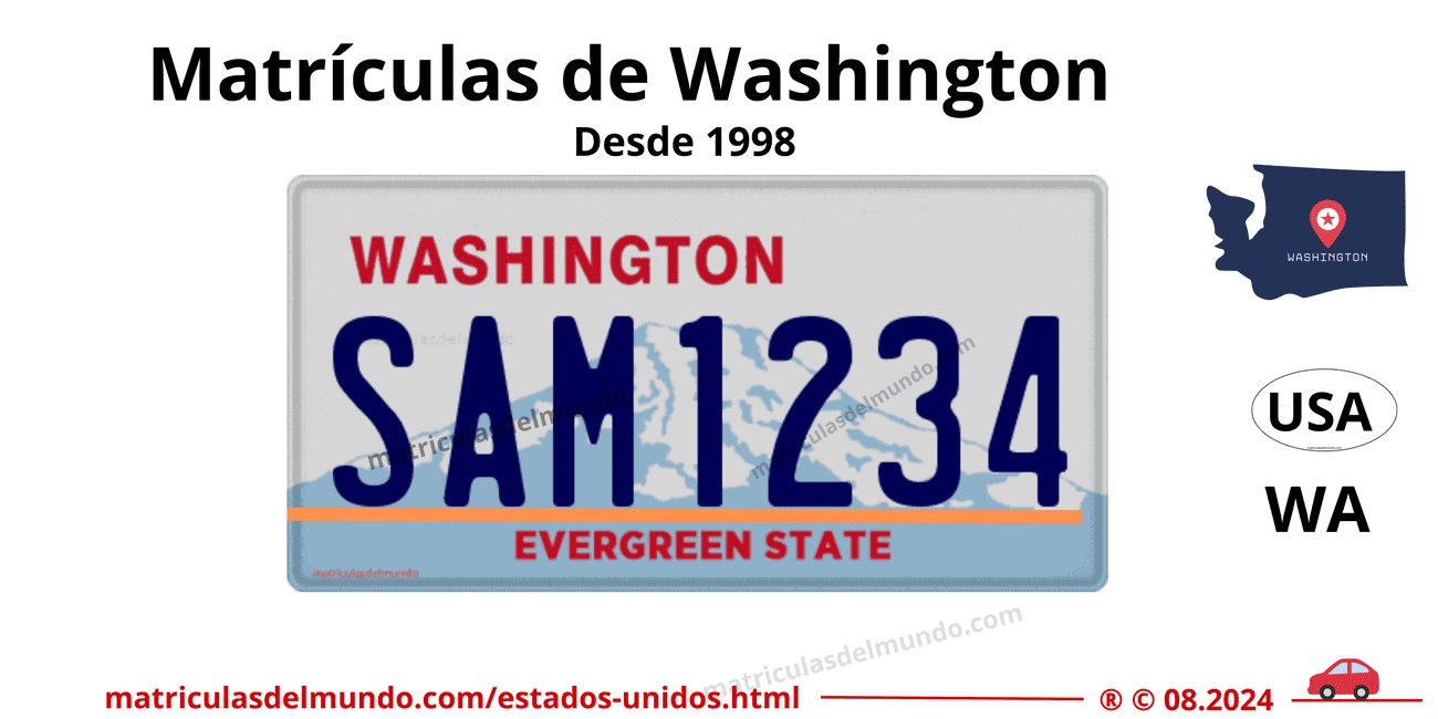 Matrícula de coche de Estados Unidos - Washington