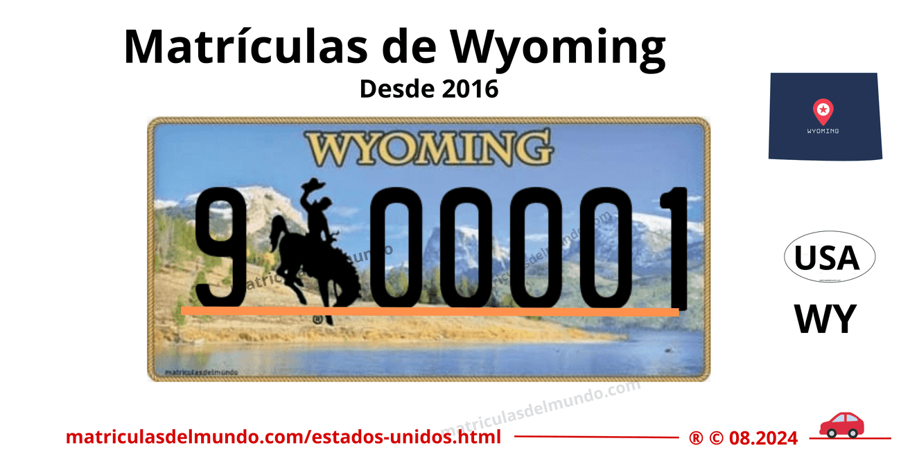 Matrícula de coche de Estados Unidos - Wyoming