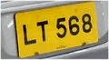Matrícula de coche de Hong Kong actual con código HK