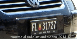 Matrícula de coche de Liechtenstein actual con código FL