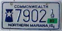 Matrícula de coche de Islas Marianas del Norte actual con código USA