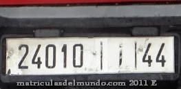 Matrícula de coche de Marruecos actual con código MA